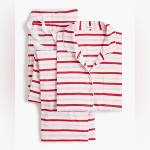 J. Crew Factory Red and White Striped Pajama Set
